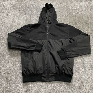 CSG Champs Sports Gear Jacket Mens Medium Black Windbreaker Full Zip Hoodie